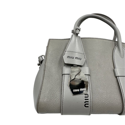 Borsa Tote Miu Miu grigia
