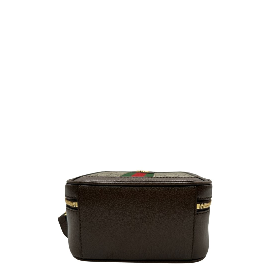 base  Borsa Gucci in canvas GG Supreme con l'iconica striscia Web verde e rossa, di lusso, originale, ottime condizioni, usata