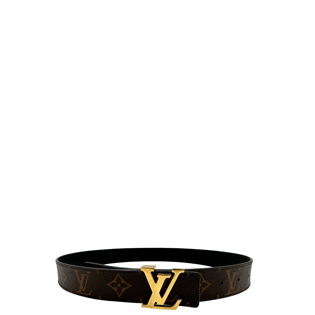  Cintura LV double face in canvas marrone monogram e nera