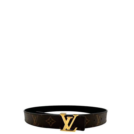  Cintura LV double face in canvas marrone monogram e nera