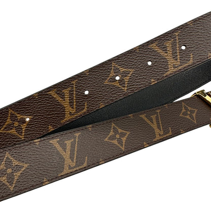 Cintura LV double face in canvas marrone monogram e nera