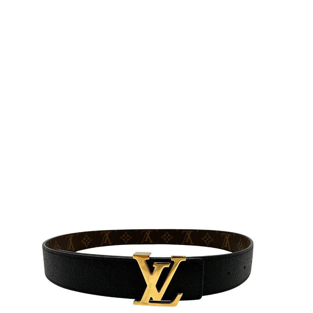  Cintura LV double face in canvas marrone monogram e nera