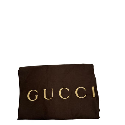 interno  Tote Gucci Monochrome Double G Drawstring in pelle verde con manici regolabili, di lusso, originale, ottime condizioni, usata