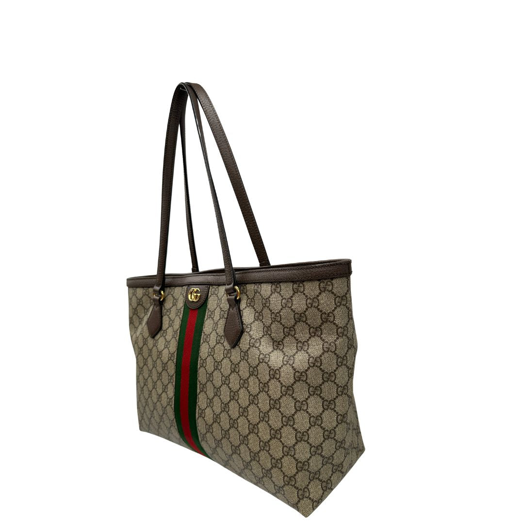 lato Borsa Gucci realizzata in canvas GG, di lusso, originale, ottime condizioni, usata 