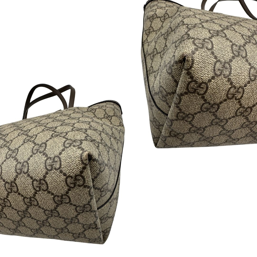 angoli Borsa Gucci realizzata in canvas GG, di lusso, originale, ottime condizioni, usata 