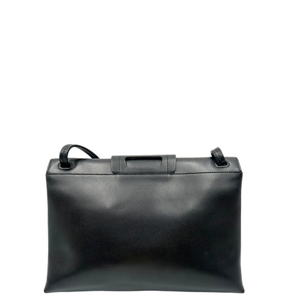 retro Borsa Hogan H-Bag in pelle nera munita di doppi manici, indossabile a spalla, di lusso, originale, ottime condizioni, usata 