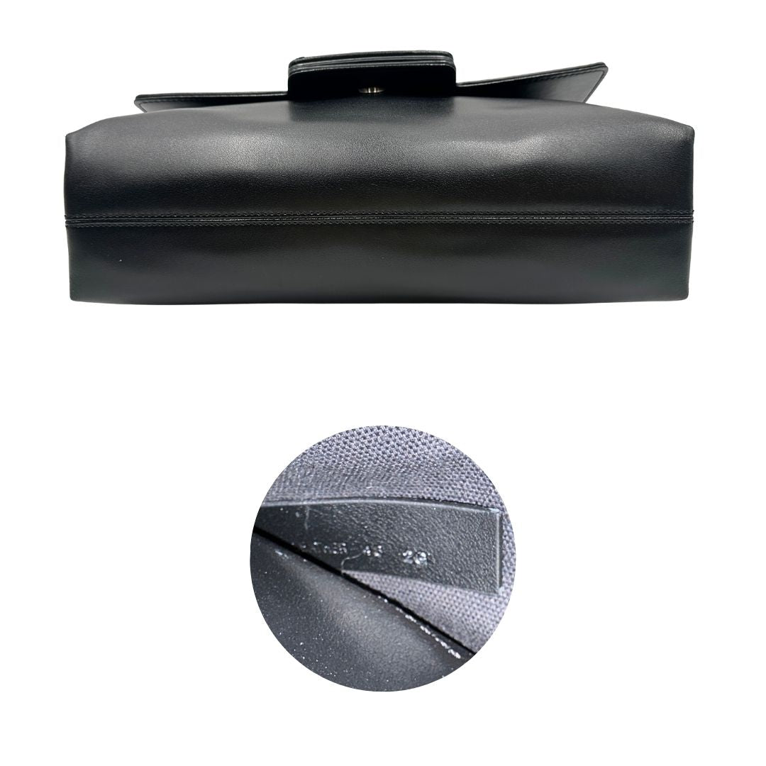 base Borsa Hogan H-Bag in pelle nera munita di doppi manici, indossabile a spalla, di lusso, originale, ottime condizioni, usata