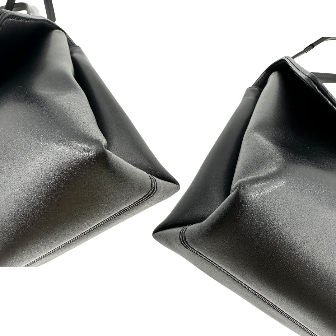 angoli Borsa Hogan H-Bag in pelle nera munita di doppi manici, indossabile a spalla, di lusso, originale, ottime condizioni, usata 