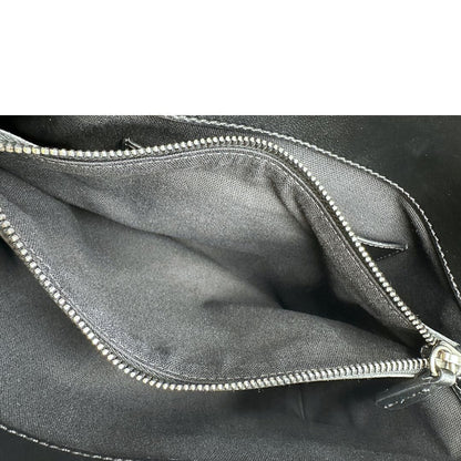 interno Borsa Hogan H-Bag in pelle nera munita di doppi manici, indossabile a spalla, di lusso, originale, ottime condizioni, usata 