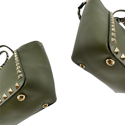 angoli  Borsa V. G. in pelle verde 