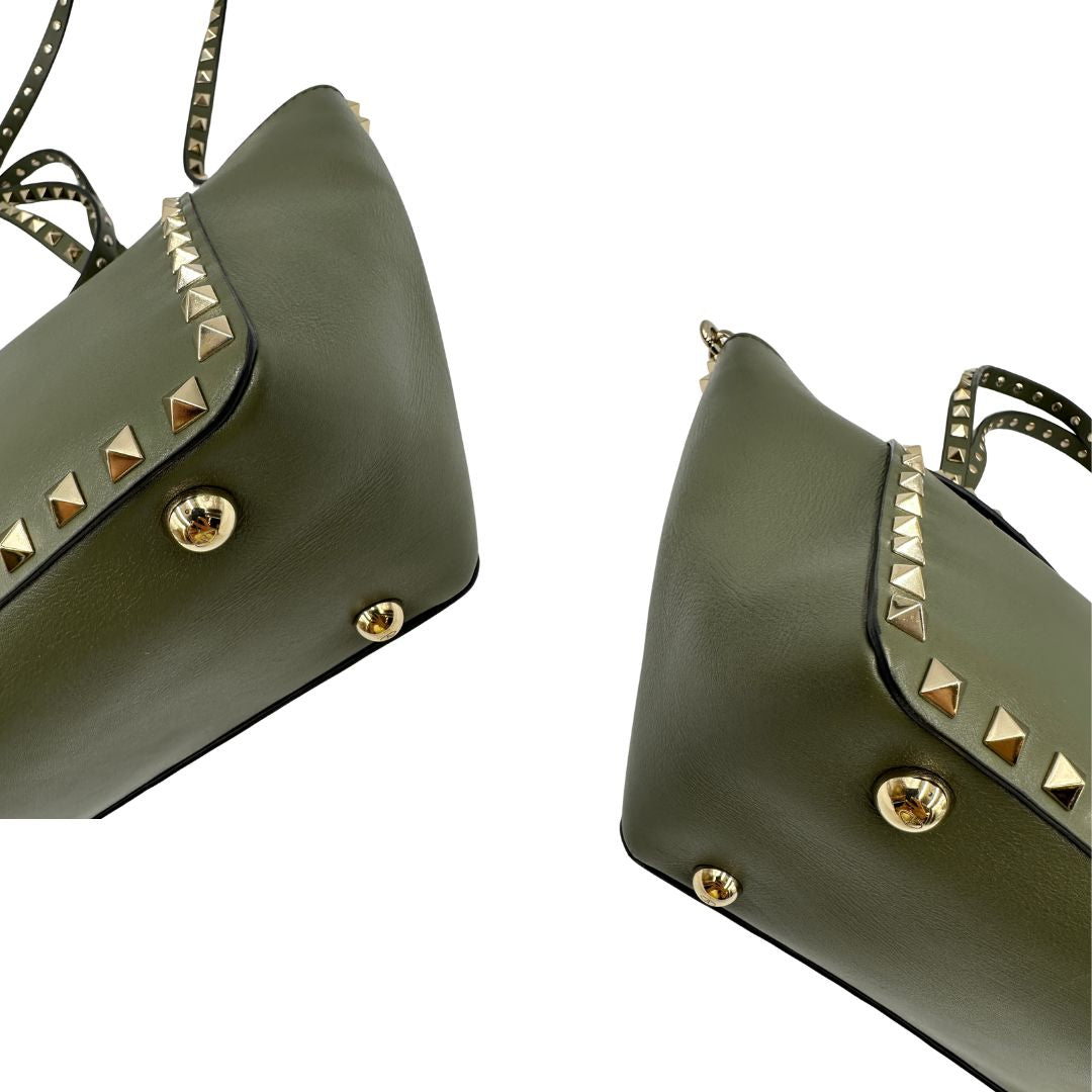 angoli Borsa V. G. in pelle verde