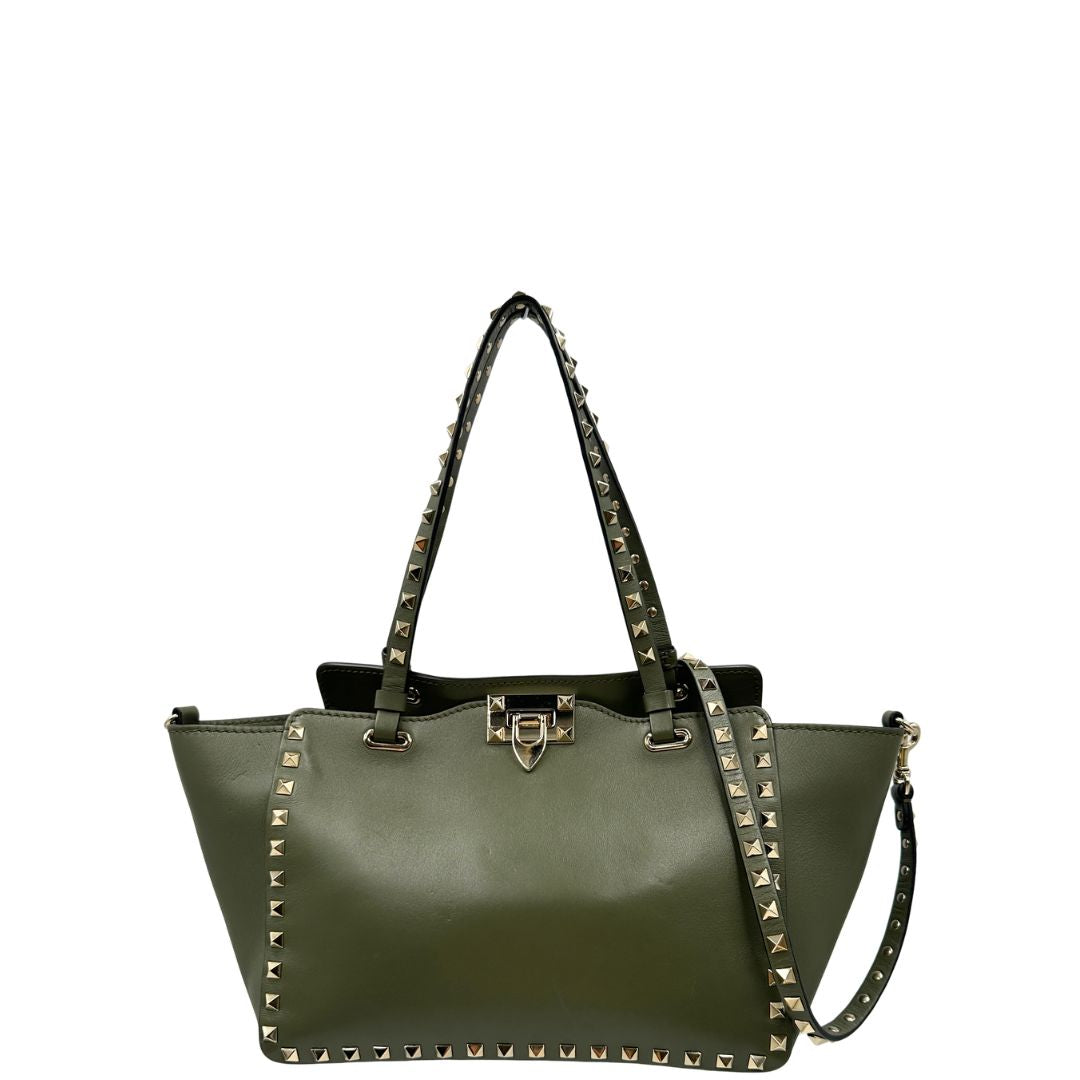 front  Borsa V. G. in pelle verde 