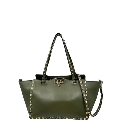 front  Borsa V. G. in pelle verde 