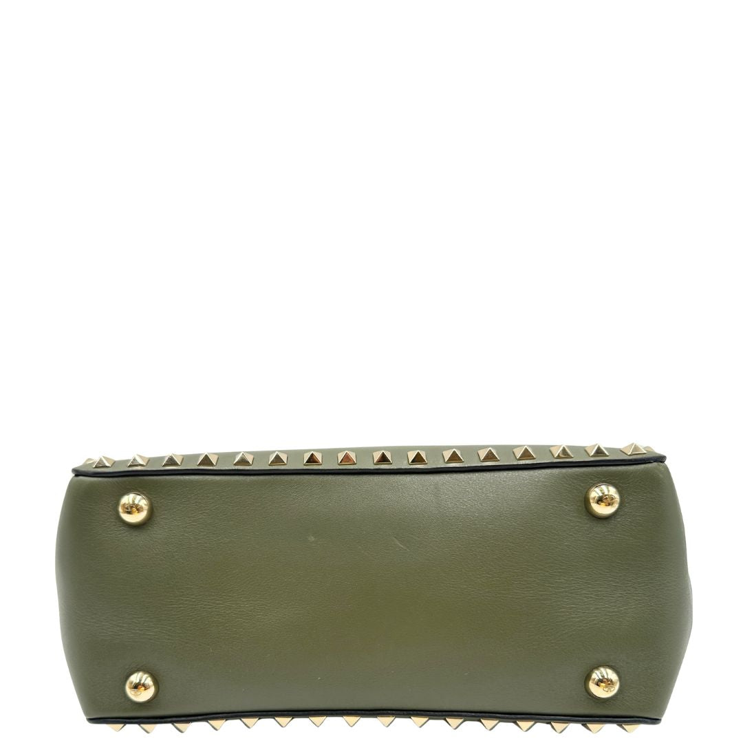 base  Borsa V. G. in pelle verde 