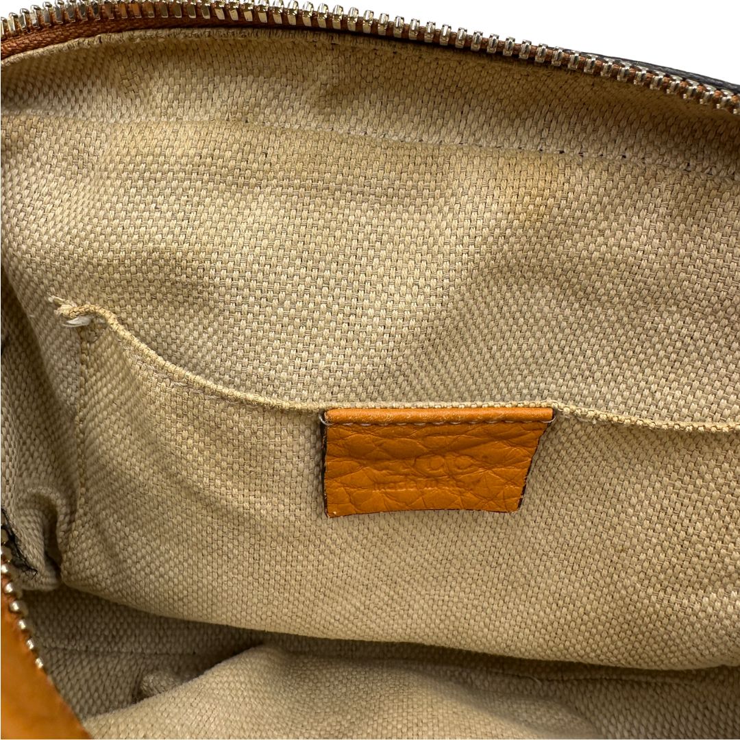 interno Borsa Gucci Soho in pelle martellata color curcuma, di lusso, originale, usata, buone condizioni