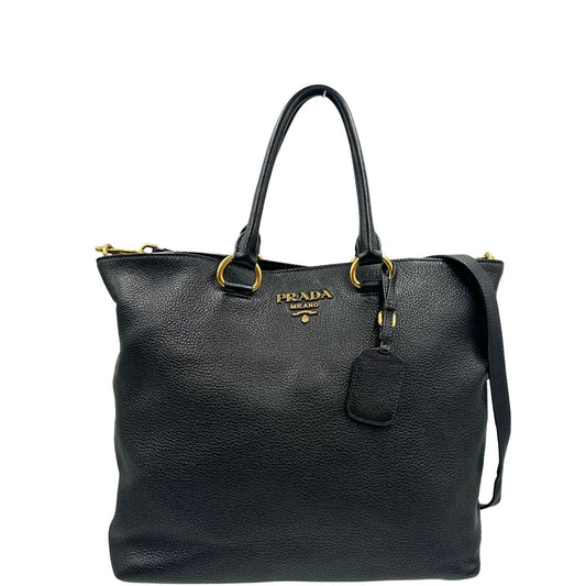 front Borsa Prada in pelle nera,  di lusso, originale, ottime condizioni, usata 