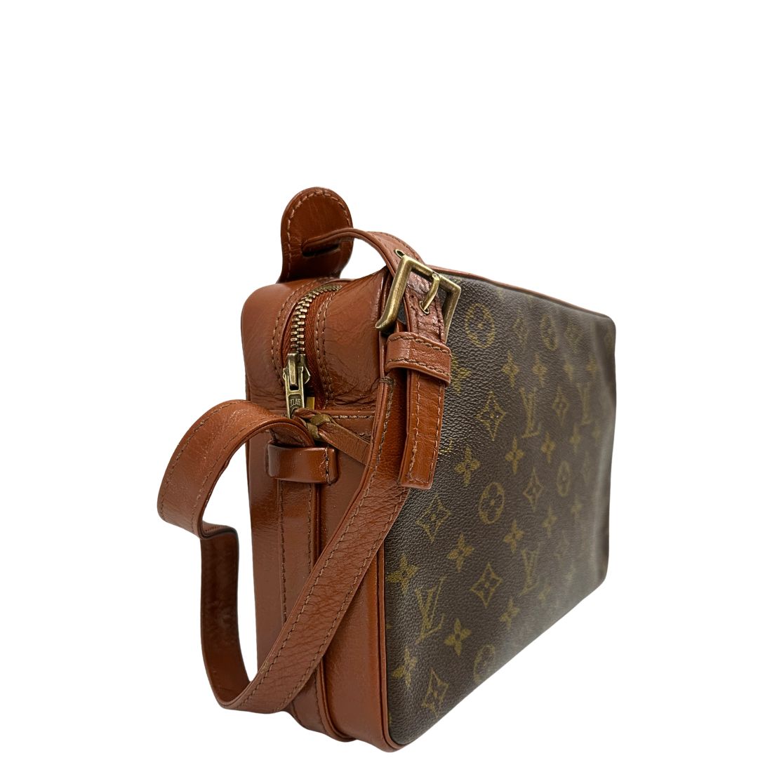 lato Borsa Sac Bandoulière LV in canvas marrone monogram, di lusso, originale, ottime condizioni, usata 