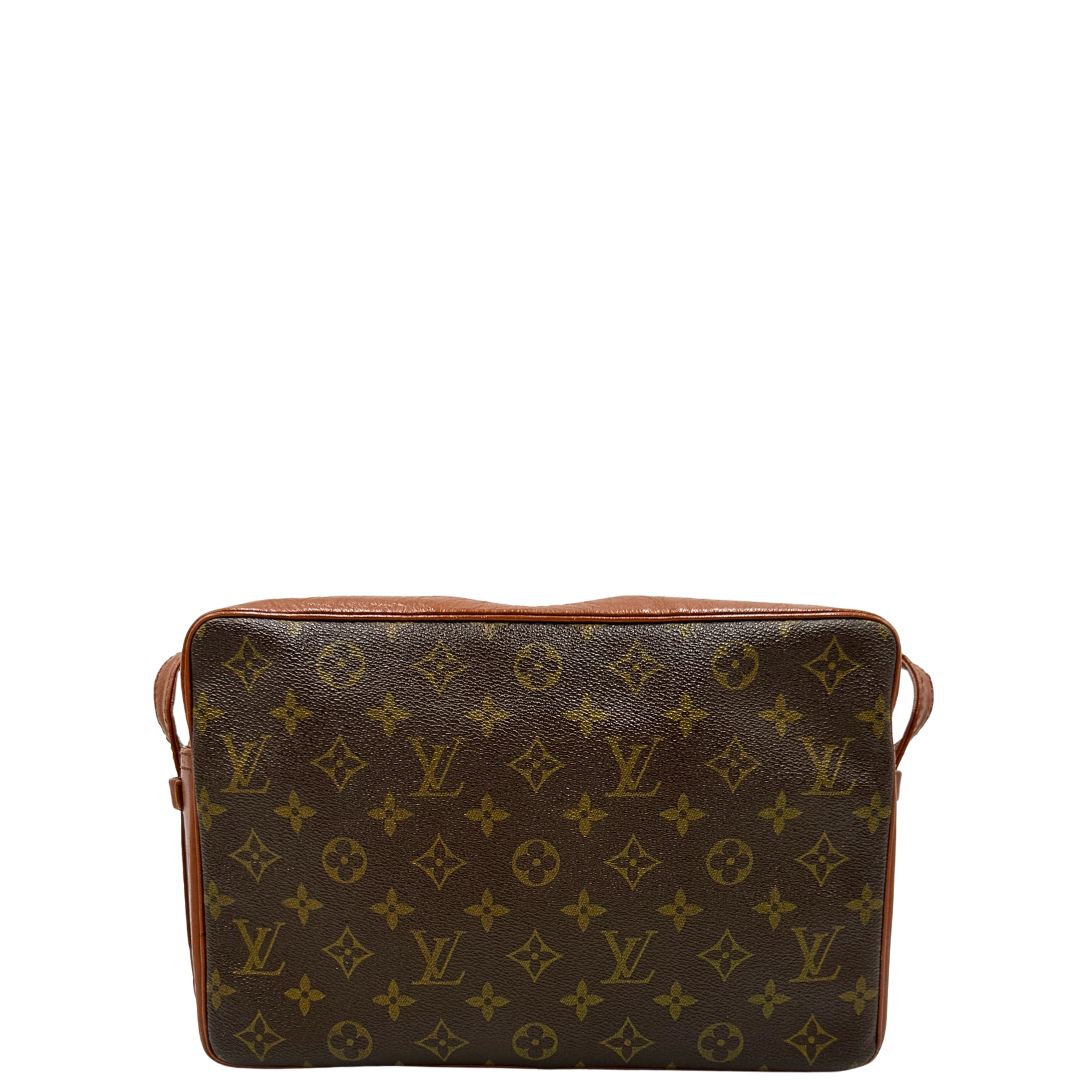 retro Borsa Sac Bandoulière LV in canvas marrone monogram, di lusso, originale, ottime condizioni, usata