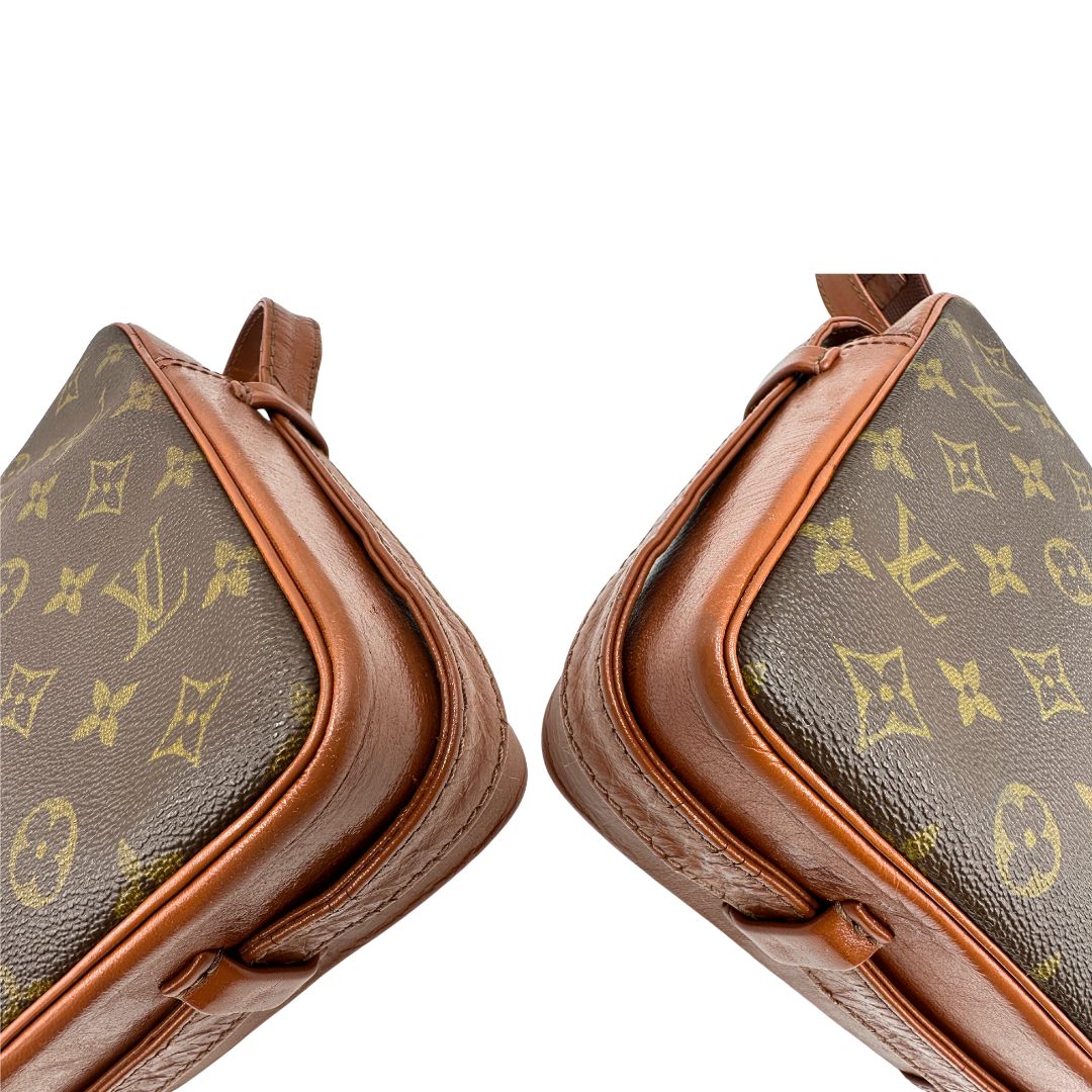 angoli Borsa Sac Bandoulière LV in canvas marrone monogram, di lusso, originale, ottime condizioni, usata 