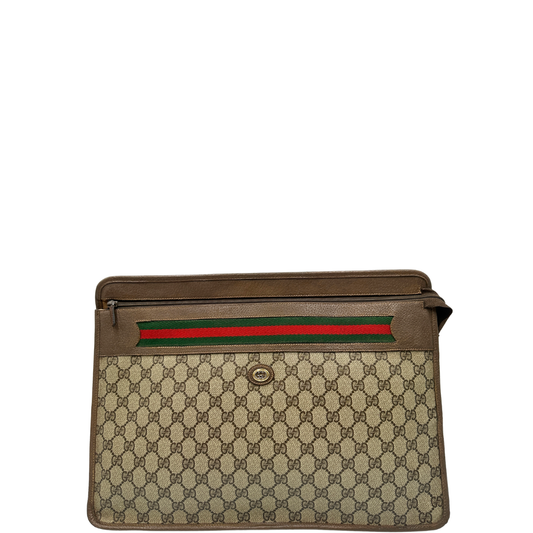 front  Pochette portaducumenti Gucci vintage, di lusso, originale, buone condizioni, usata 