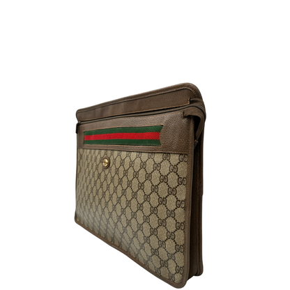 lato  Pochette portaducumenti Gucci vintage, di lusso, originale, buone condizioni, usata 