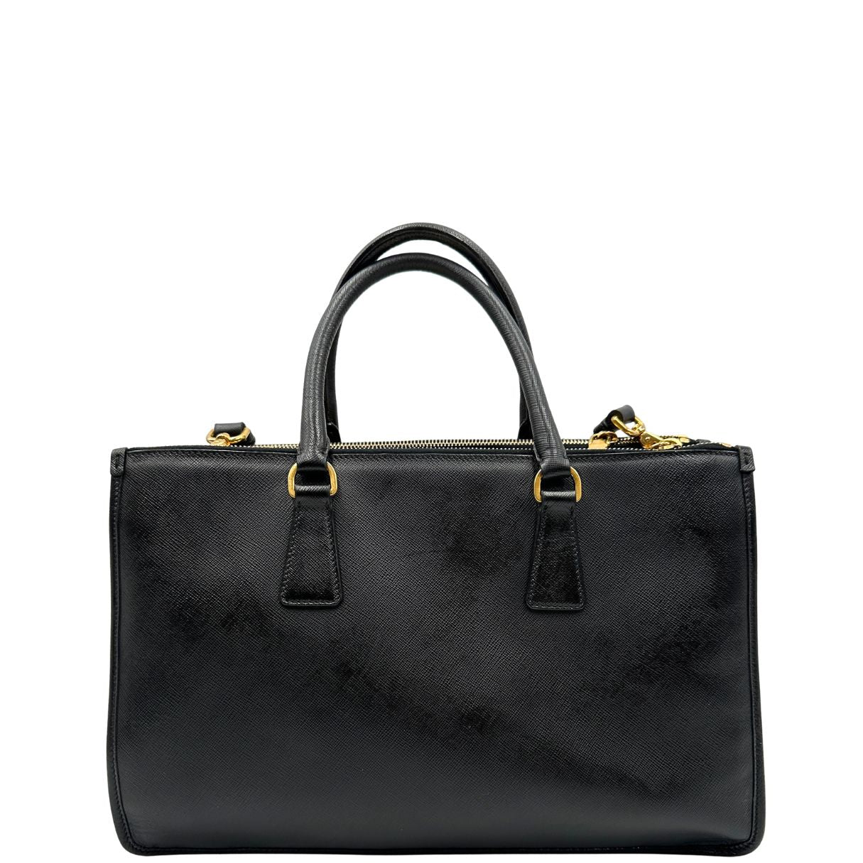retro  Borsa Prada in pelle saffiano nera, di lusso, originale, ottime condizioni, usata 
