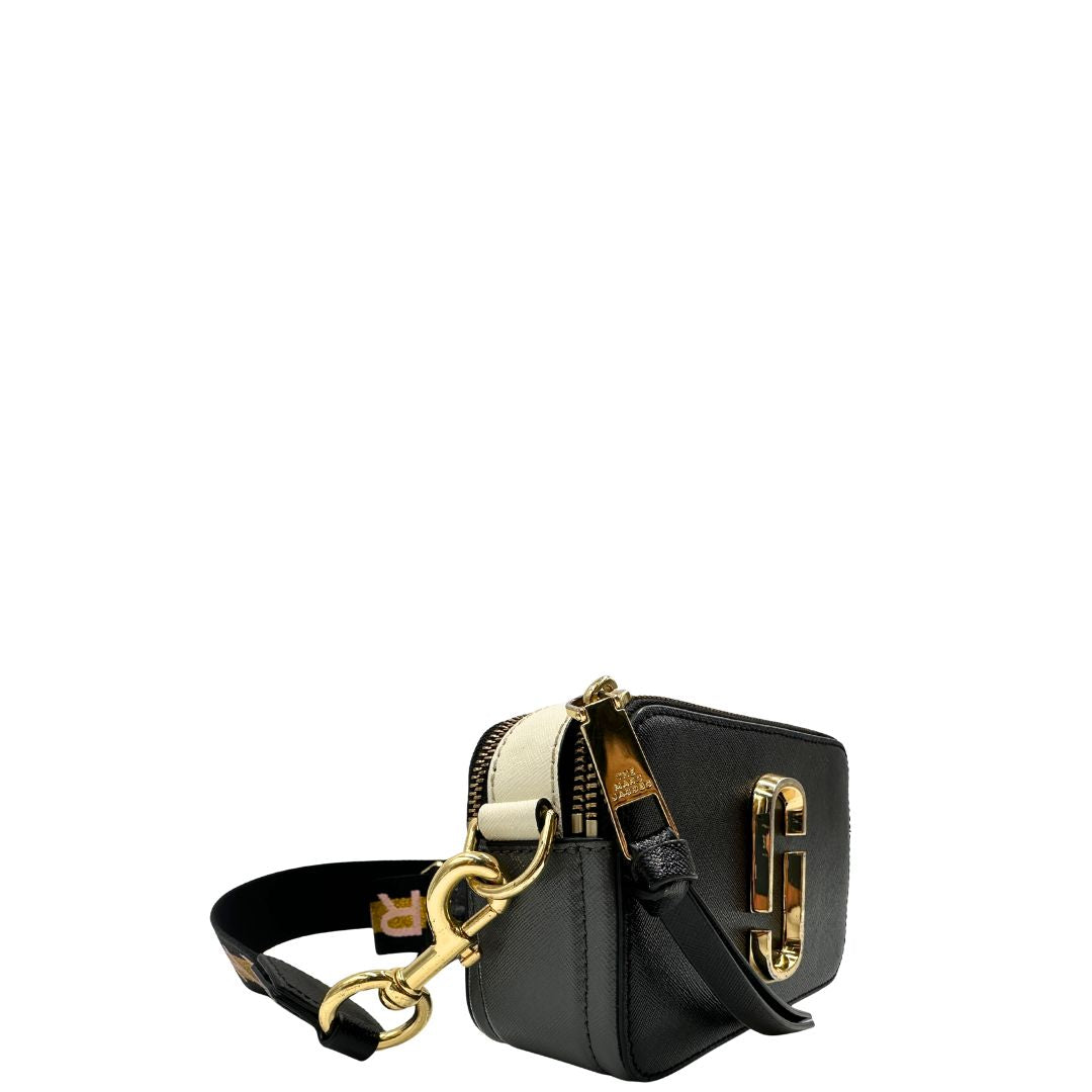 lato  Borsa Marc Jacobs in pelle nera e bianca 