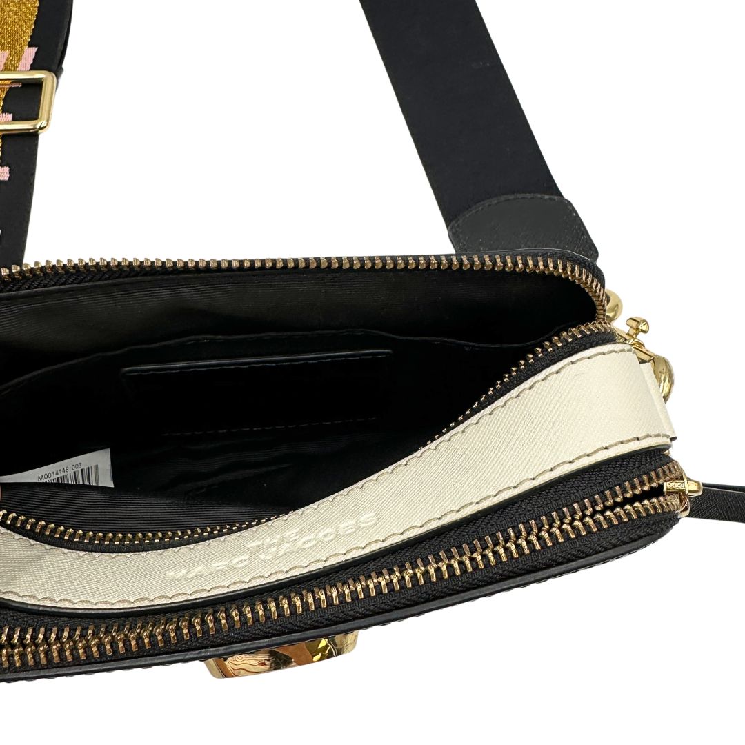 interno  Borsa Marc Jacobs in pelle nera e bianca  