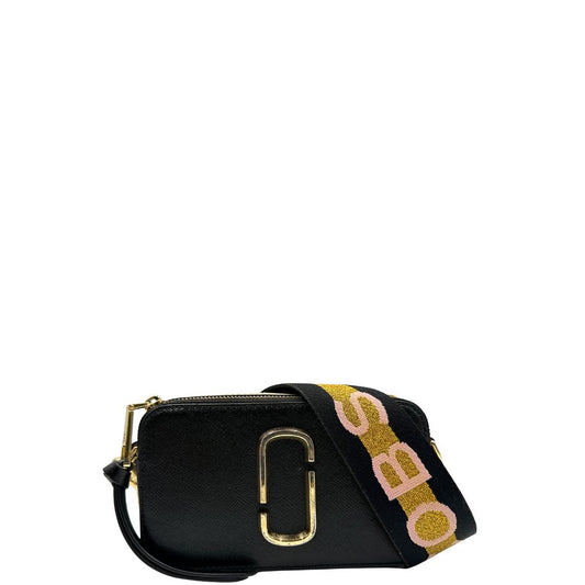 front  Borsa Marc Jacobs in pelle nera e bianca  