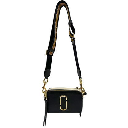 front  Borsa Marc Jacobs in pelle nera e bianca  