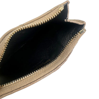 Portafoglio Saint Laurent in pelle matellassè beige