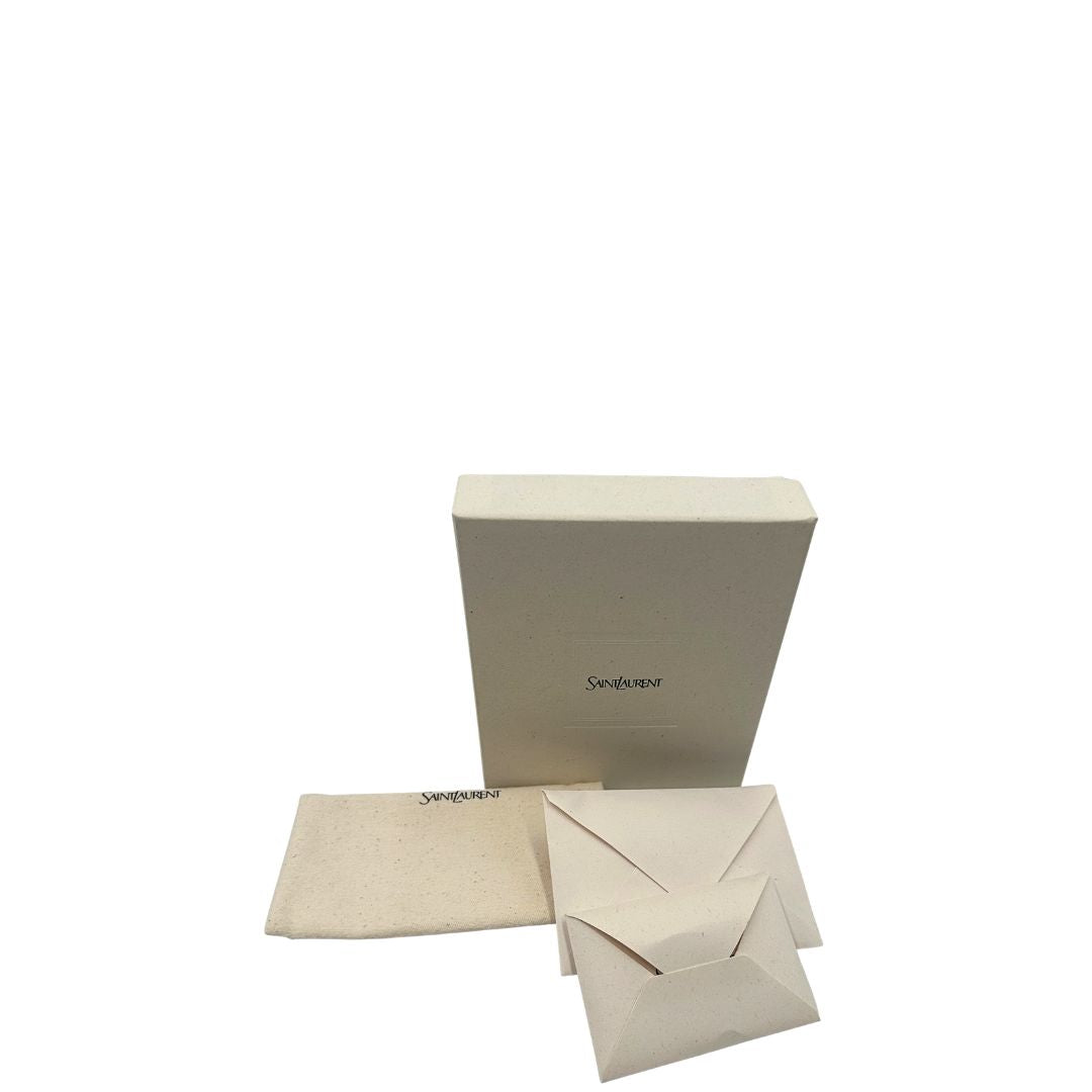 Portafoglio Saint Laurent in pelle matellassè beige