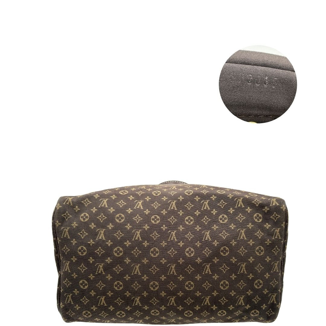 base Bauletto Speedy 30 LV in tessuto con monogram mini lin 