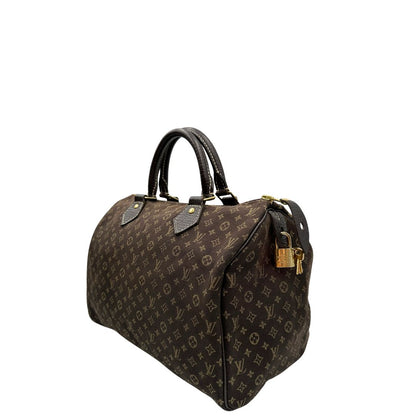 lato Bauletto Speedy 30 LV in tessuto con monogram mini lin 