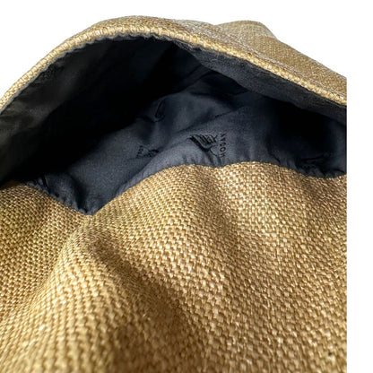 interno  Tote Hogan in rafia con finiture in pelle marroni 