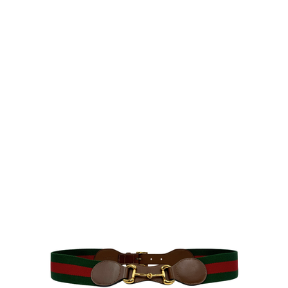 Cintura Gucci in tessuto Web verde e rosso