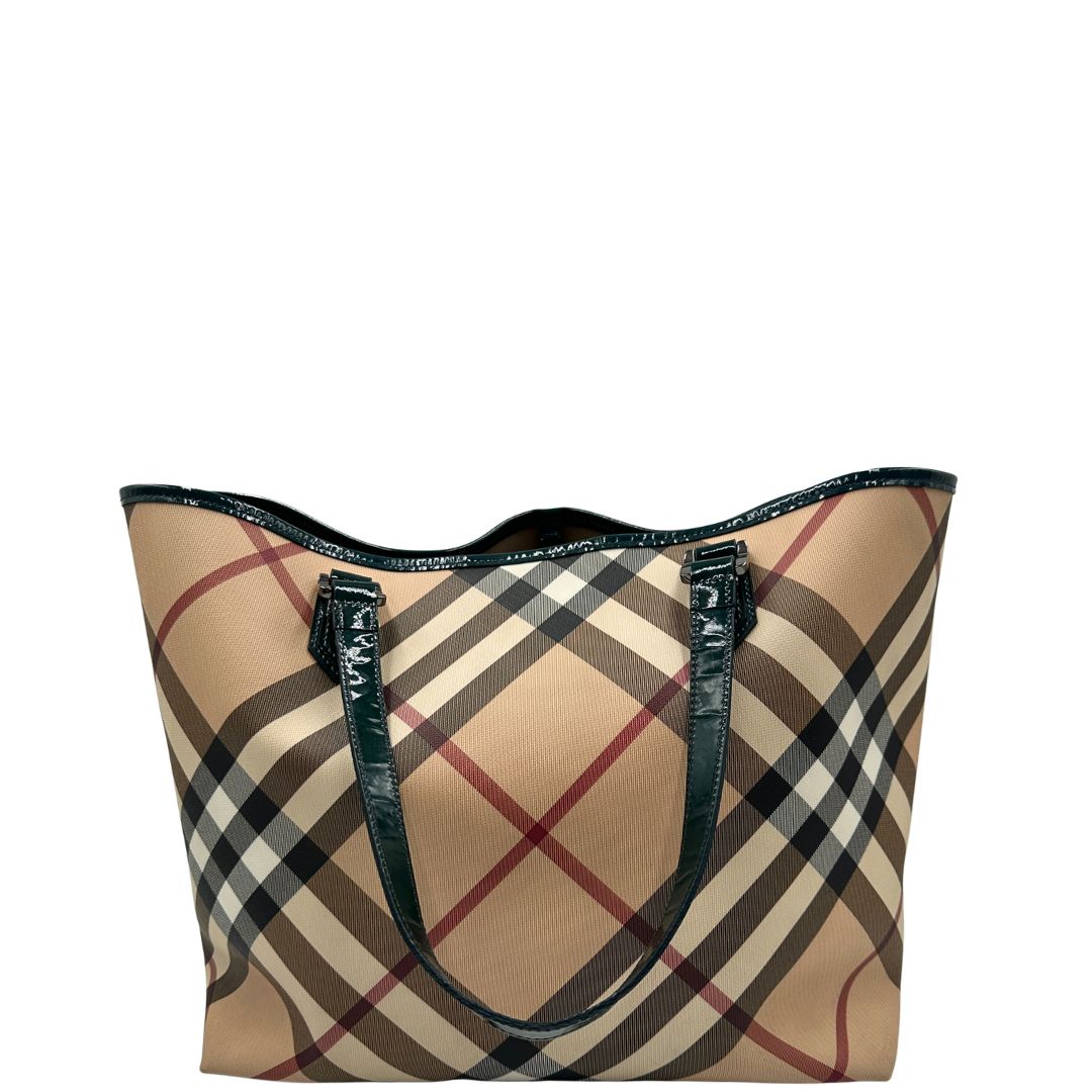 retro  Borsa Burberry in canvas trama tartan 