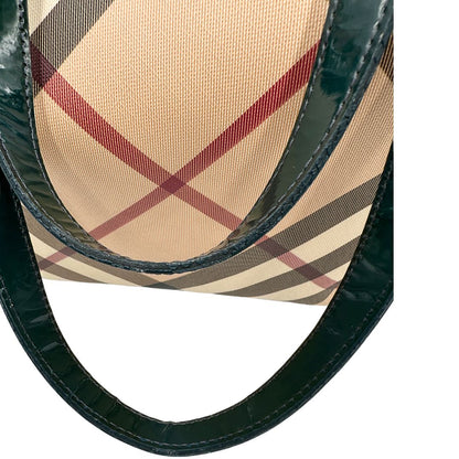 manico  Borsa Burberry in canvas trama tartan