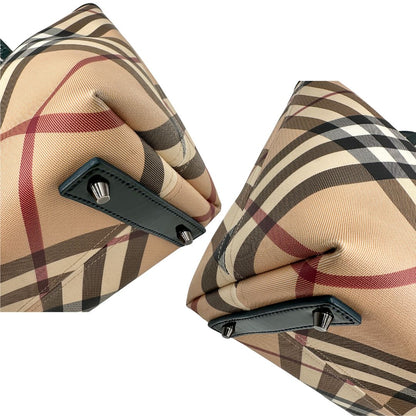 angoli  Borsa Burberry in canvas trama tartan