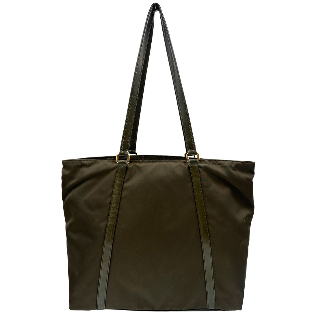 retro Borsa Prada in nylon verde