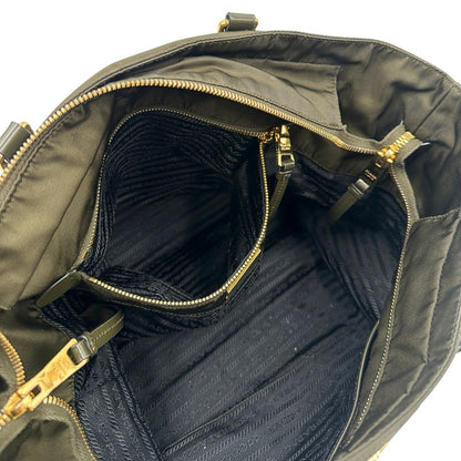interno Borsa Prada in nylon verde 