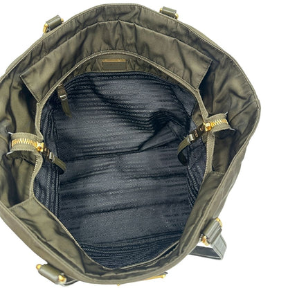 interno Borsa Prada in nylon verde 