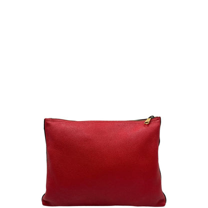 retro Borsa Gucci mezzaluna in pelle martellata rossa, di lusso, originale, usata 