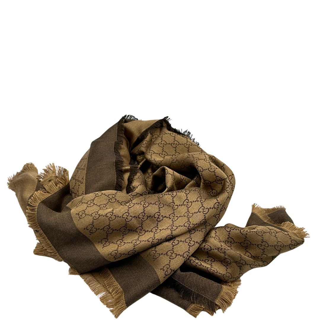 Scialle Gucci GG beige
