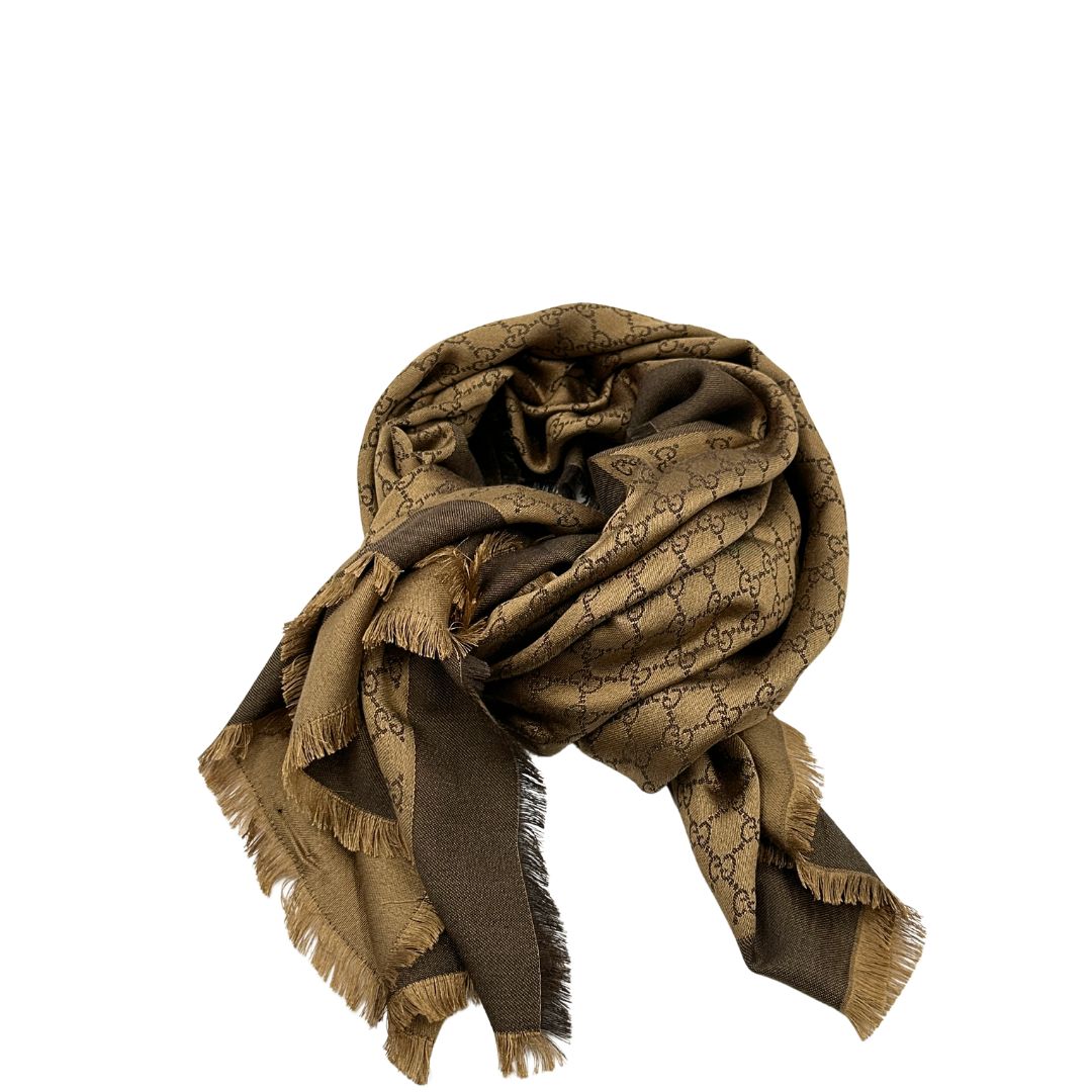 Scialle Gucci GG beige