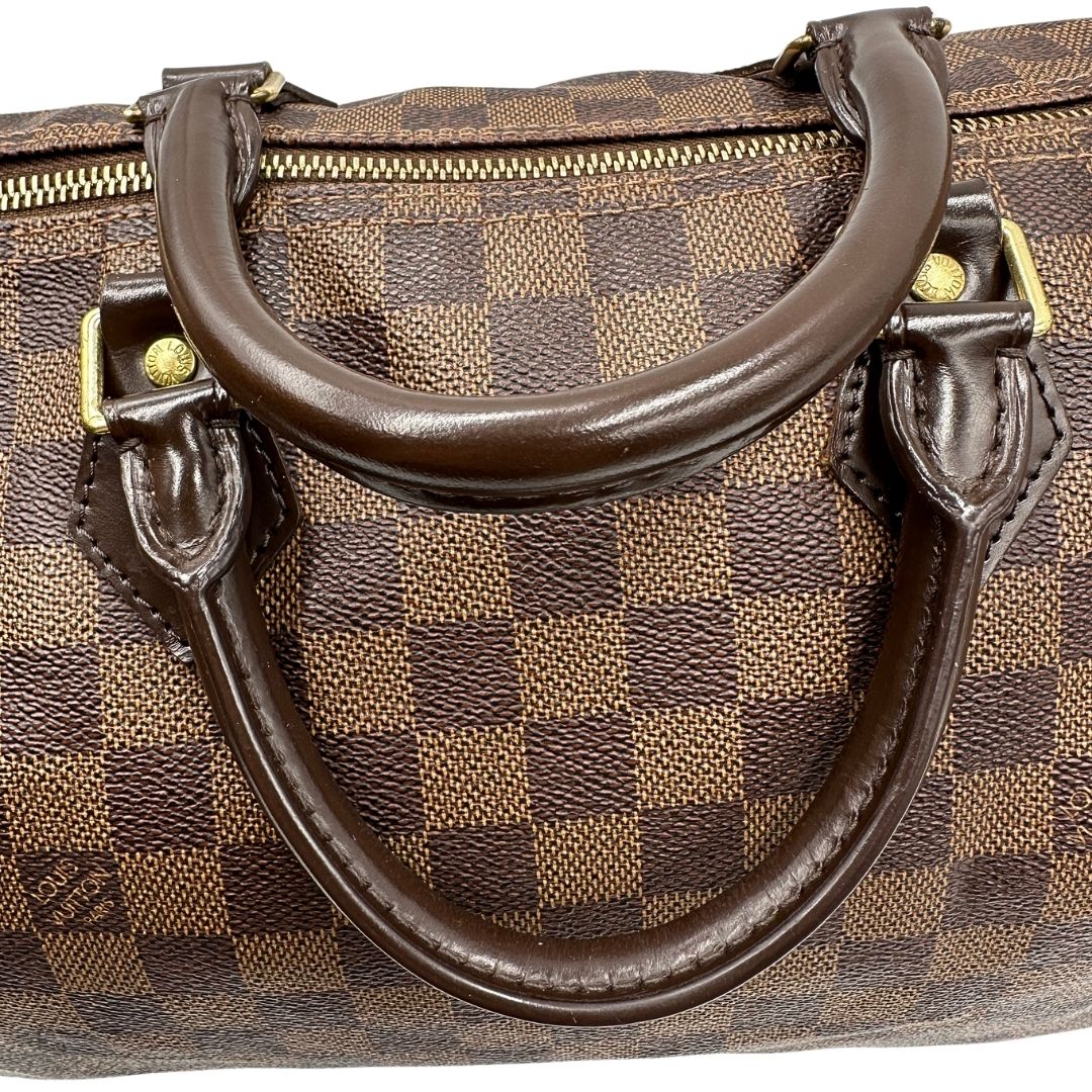 manici   Bauletto Speedy 35 LV in canvas Damier Ébène, di lusso, originale, ottime condizioni