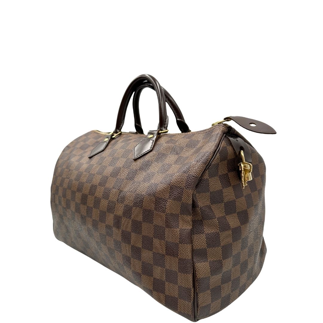 lato  Bauletto Speedy 35 LV in canvas Damier Ébène, di lusso, originale, ottime condizioni 
