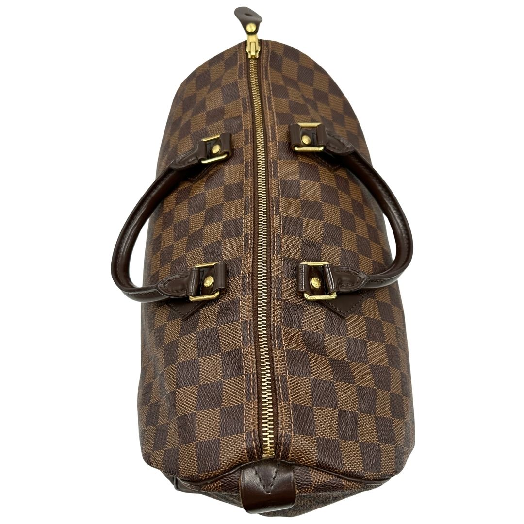 chiusura  Bauletto Speedy 35 LV in canvas Damier Ébène, di lusso, originale, ottime condizioni 