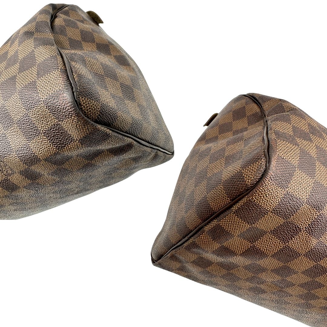 angoli Bauletto Speedy 35 LV in canvas Damier Ébène, di lusso, originale, ottime condizioni 