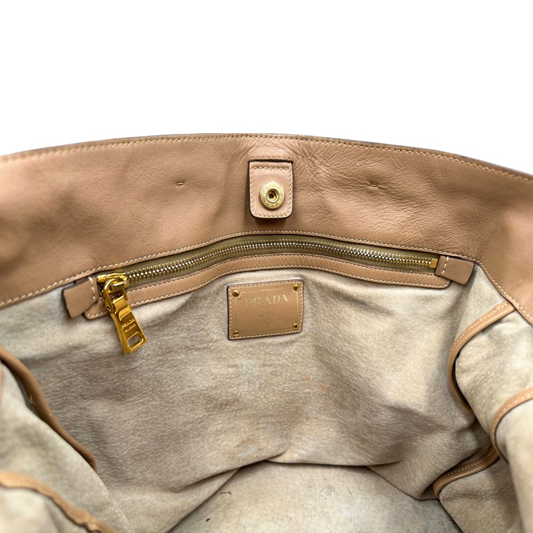 Tote Prada caramello
